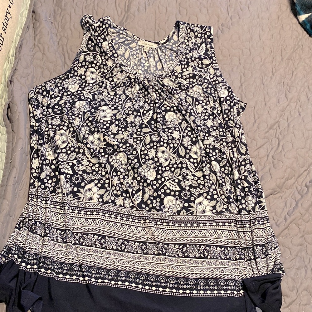 3xl White Birch Tank top navy